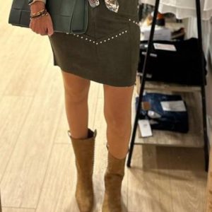 Falda antelina verde