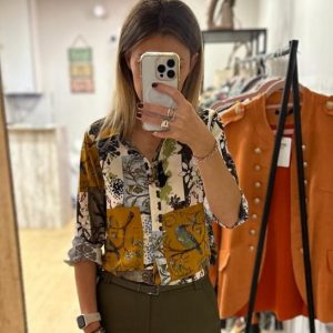Camisa estampada verde