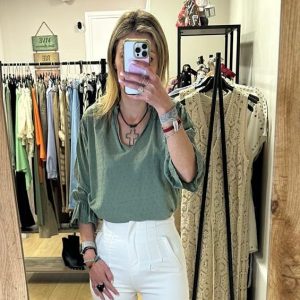 Blusa verde talla única