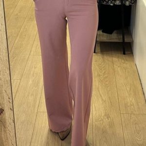 PANTALON DE VESTIR ANCHO ROSA PALO