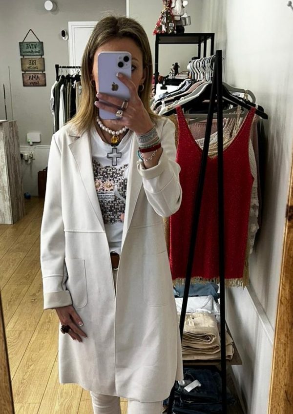 CHAQUETA BLANCO ROTO T/UNICA