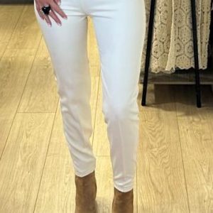 PANTALON DE VESTIR BLANCO ROTO