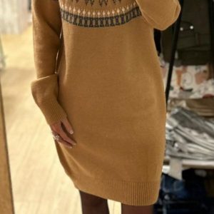 VESTIDO CAMEL LANA