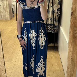 VESTIDO FLORES AZUL