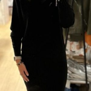 vestido +jersey negro